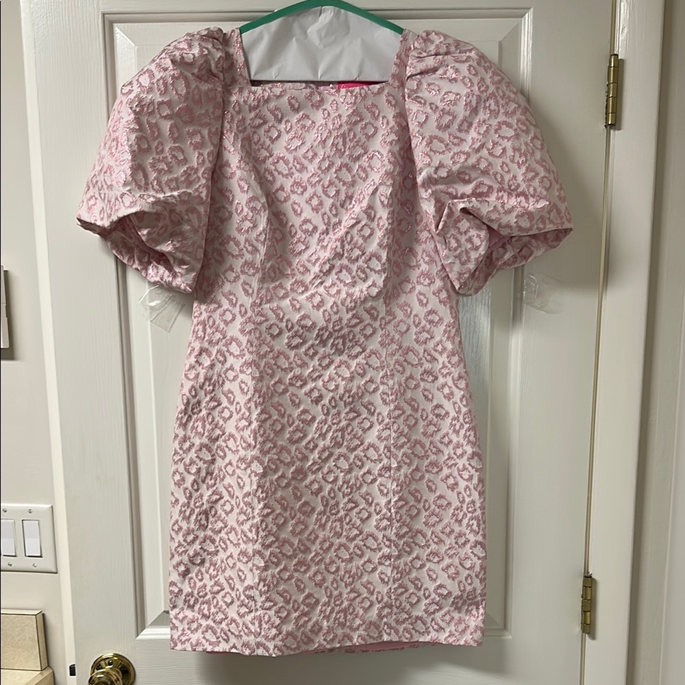 Lilly Pulitzer Pink and Silver Patterned Dress